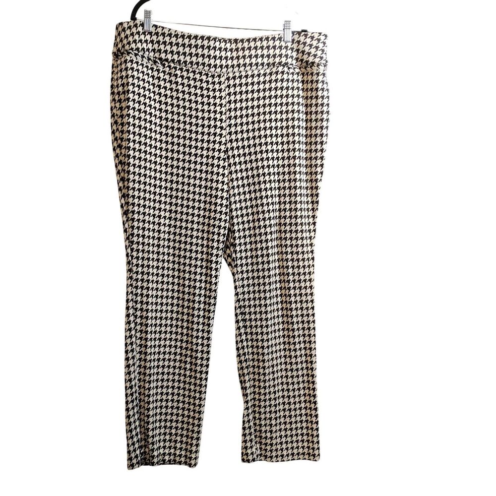 Lane Bryant Womens - Size 22 - Knit Pants Houndstooth Wide Elastic Waist